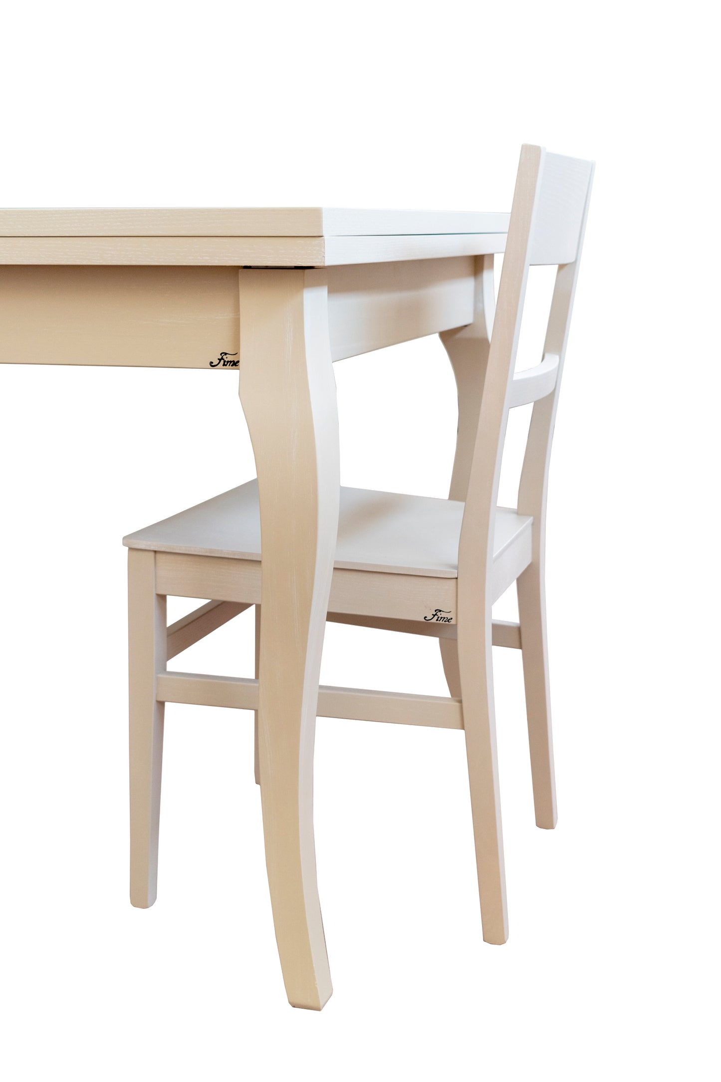 TAVOLO PIANO IN LEGNO DI FRASSINO - GAMBE IN LEGNO DI FAGGIO cm 90x90 libro aperto 180x90