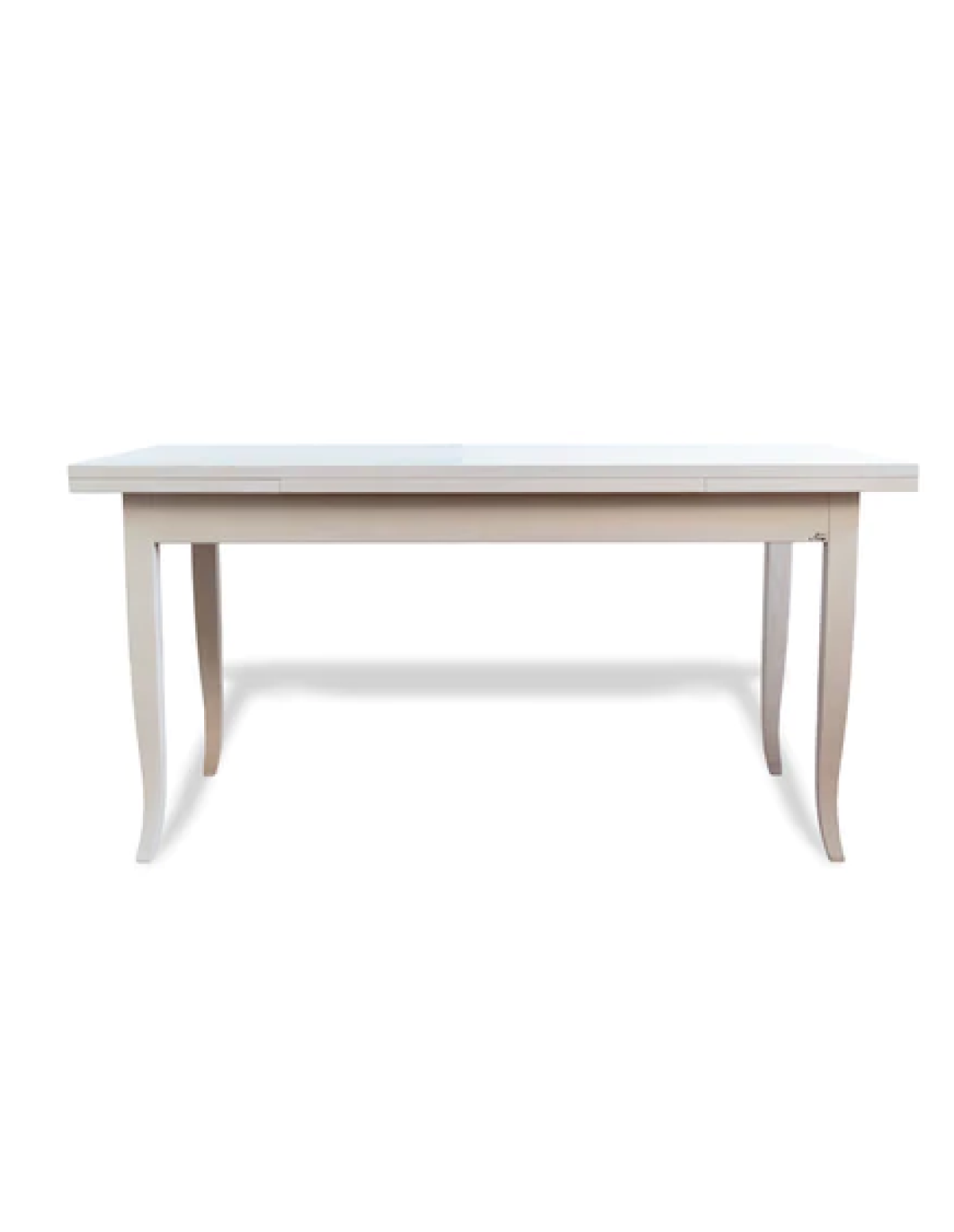 TAVOLO PIANO IN LEGNO DI FRASSINO - GAMBE IN LEGNO DI FAGGIO cm 160x85 con 2 all. da cm 40