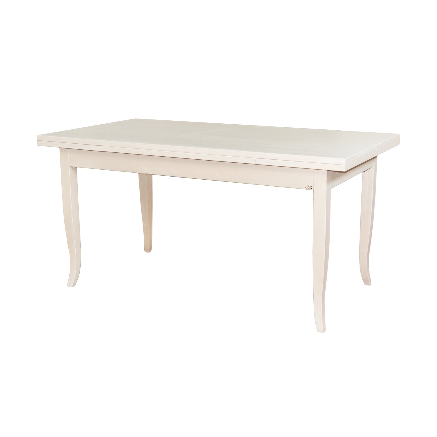 TAVOLO PIANO IN LEGNO DI FRASSINO - GAMBE IN LEGNO DI FAGGIO cm 130x85 con 2 all. da cm 40