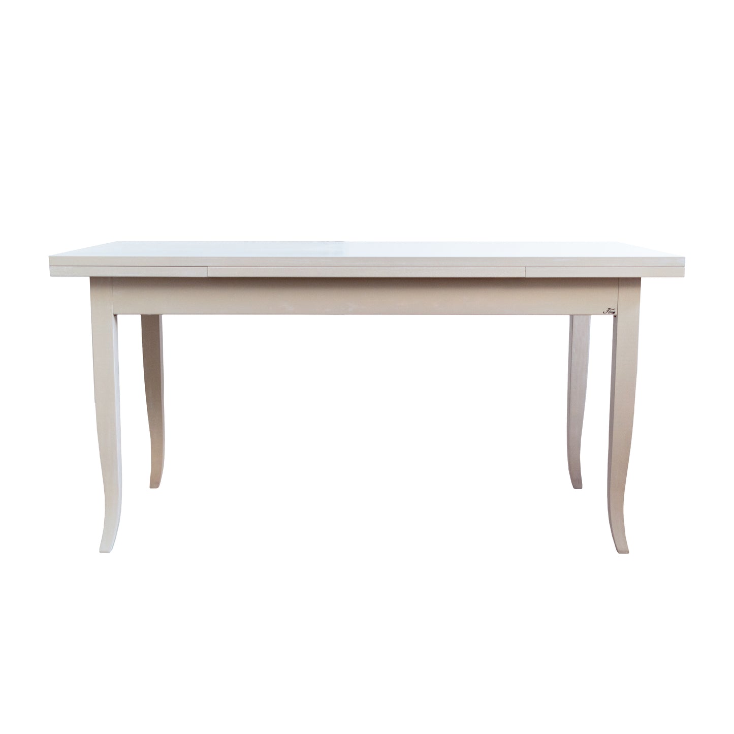 TAVOLO PIANO IN LEGNO DI FRASSINO - GAMBE IN LEGNO DI FAGGIO cm 130x85 con 2 all. da cm 40